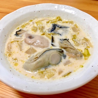 キャベツたっぷり☆牡蠣のミルクスープ